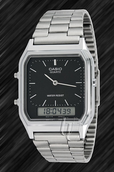 Casio Classic Retro Style Uhr, Alarm, Weltzeit, AQ-230A-1D